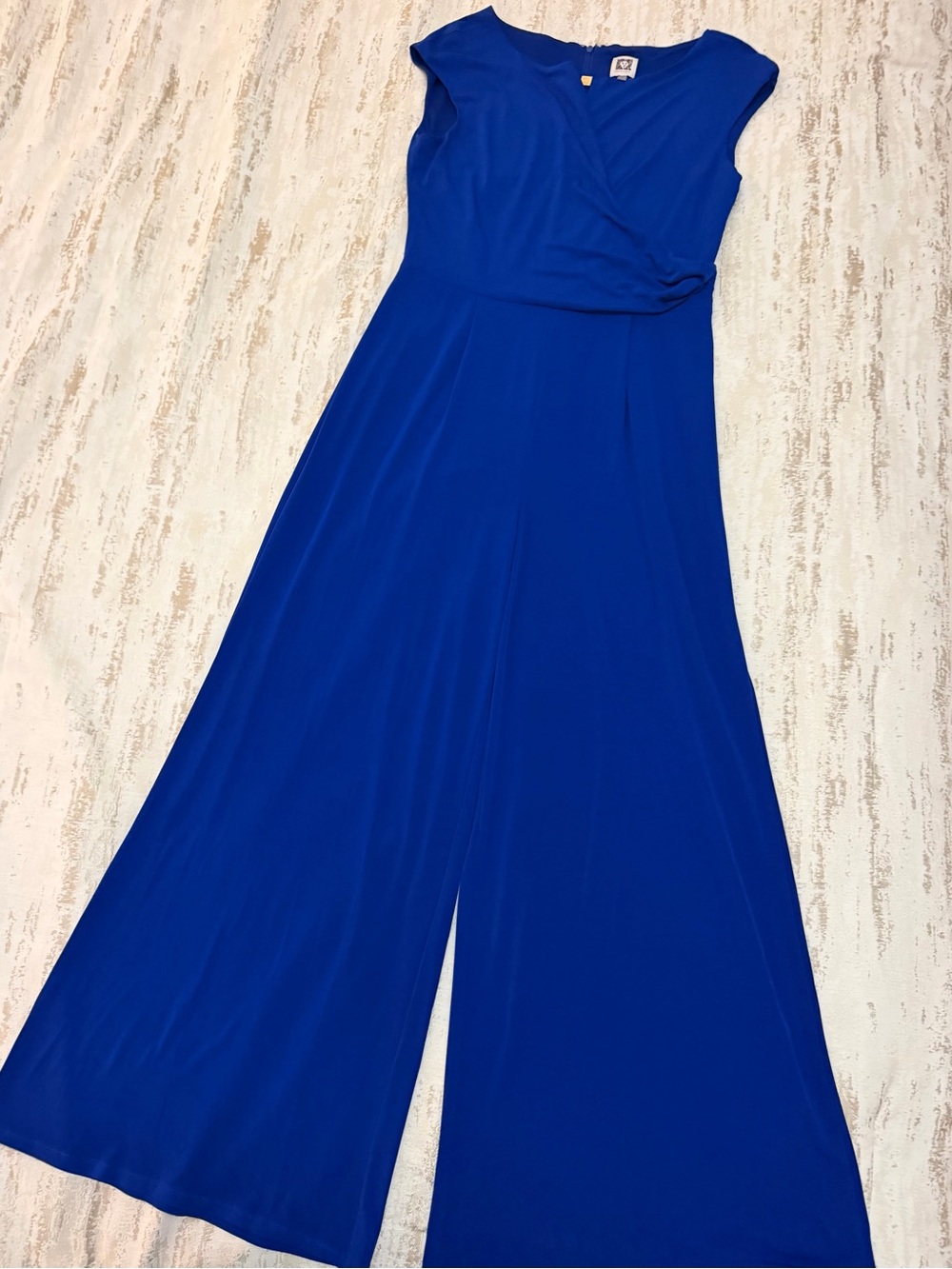 Anne Klein Women’s Royal Blue Wide-Leg Jumpsuit
